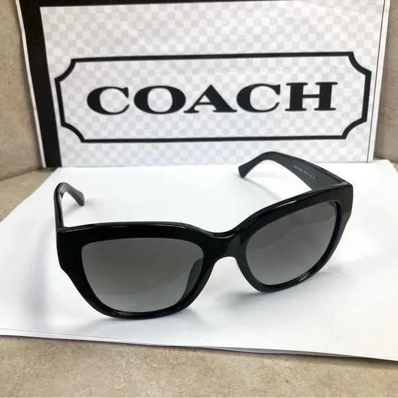 New Coach HC8139F L553 5002/11 Black with Coach C’s Sunglasses New Coach HC8139F L553 5002/11 Black with Coach C main image 4